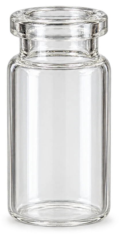 Clear glass vial