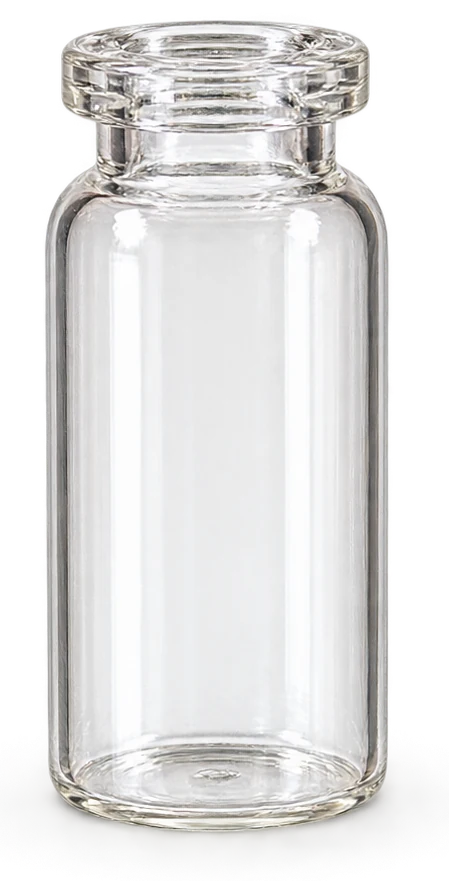 T-4921, clear crimp neck vial
